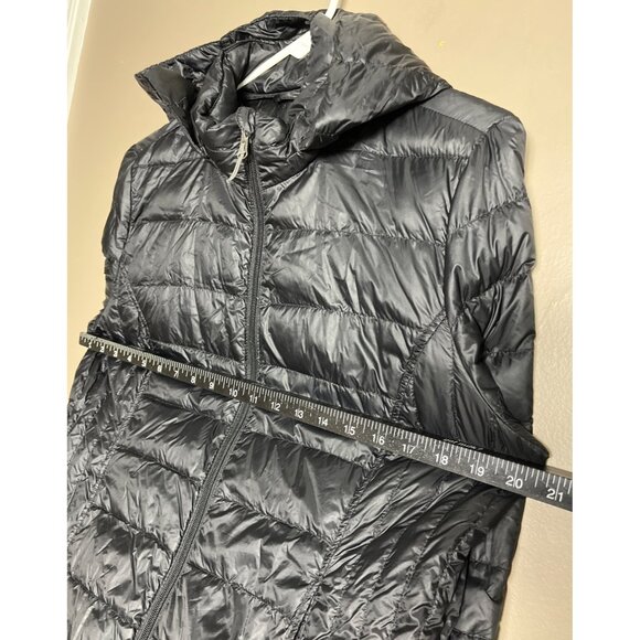 Heatkeep Jacket Black Puffer Hood Lightweight Quilted Winter Coat Womens S/M - Picture 4 of 12